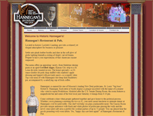 Tablet Screenshot of hannegansrestaurantandpub.com